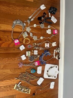 Mixed Accent Jewelry Set - Silver and Multicolor Statement Pieces